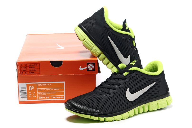Nike Free 3.0 men black green new shoes men (1)